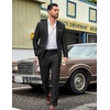 image:imageCOOFANDY Mens Suits 2 Piece Classic Fit Casual Suits Sets 2 Button Blazer Jacket And Dress Pants For Wedding Business PromBlack