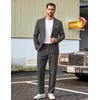 image:imageCOOFANDY Mens Suits 2 Piece Classic Fit Casual Suits Sets 2 Button Blazer Jacket And Dress Pants For Wedding Business PromDark Grey