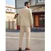 image:imageCOOFANDY Mens Suits 2 Piece Classic Fit Casual Suits Sets 2 Button Blazer Jacket And Dress Pants For Wedding Business PromKhaki