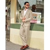 image:imageCOOFANDY Mens Suits 2 Piece Classic Fit Casual Suits Sets 2 Button Blazer Jacket And Dress Pants For Wedding Business PromKhaki