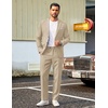 image:imageCOOFANDY Mens Suits 2 Piece Classic Fit Casual Suits Sets 2 Button Blazer Jacket And Dress Pants For Wedding Business PromKhaki