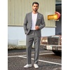 image:imageCOOFANDY Mens Suits 2 Piece Classic Fit Casual Suits Sets 2 Button Blazer Jacket And Dress Pants For Wedding Business PromLight Grey