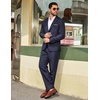 image:imageCOOFANDY Mens Suits 2 Piece Classic Fit Casual Suits Sets 2 Button Blazer Jacket And Dress Pants For Wedding Business PromNavy Blue
