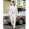 image:imageCOOFANDY Mens Suits 2 Piece Classic Fit Casual Suits Sets 2 Button Blazer Jacket And Dress Pants For Wedding Business PromWhite