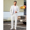 image:imageCOOFANDY Mens Suits 2 Piece Classic Fit Casual Suits Sets 2 Button Blazer Jacket And Dress Pants For Wedding Business PromWhite