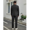 image:imageCOOFANDY Mens Suits Regular Fit 2 Piece Suit Set One Button Solid Blazer and Pants for Wedding Prom Casual BusinessBlack