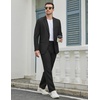 image:imageCOOFANDY Mens Suits Regular Fit 2 Piece Suit Set One Button Solid Blazer and Pants for Wedding Prom Casual BusinessBlack