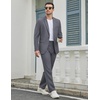 image:imageCOOFANDY Mens Suits Regular Fit 2 Piece Suit Set One Button Solid Blazer and Pants for Wedding Prom Casual BusinessDark Gray
