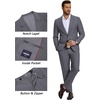 image:imageCOOFANDY Mens Suits Regular Fit 2 Piece Suit Set One Button Solid Blazer and Pants for Wedding Prom Casual BusinessDark Gray