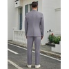 image:imageCOOFANDY Mens Suits Regular Fit 2 Piece Suit Set One Button Solid Blazer and Pants for Wedding Prom Casual BusinessLight Gray