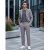 image:imageCOOFANDY Mens Suits Regular Fit 2 Piece Suit Set One Button Solid Blazer and Pants for Wedding Prom Casual BusinessLight Gray