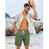 image:imageCOOFANDY Mens Summer Beach Shorts Casual Elastic Waist Drawstring Short Vacation Shorts with PocketsArmy Green