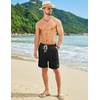 image:imageCOOFANDY Mens Summer Beach Shorts Casual Elastic Waist Drawstring Short Vacation Shorts with PocketsBlack