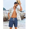 image:imageCOOFANDY Mens Summer Beach Shorts Casual Elastic Waist Drawstring Short Vacation Shorts with PocketsBlue