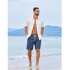 image:imageCOOFANDY Mens Summer Beach Shorts Casual Elastic Waist Drawstring Short Vacation Shorts with PocketsBlue