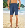 image:imageCOOFANDY Mens Summer Beach Shorts Casual Elastic Waist Drawstring Short Vacation Shorts with PocketsBlue