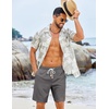 image:imageCOOFANDY Mens Summer Beach Shorts Casual Elastic Waist Drawstring Short Vacation Shorts with PocketsDark Grey