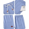 image:imageCOOFANDY Mens Summer Beach Shorts Casual Elastic Waist Drawstring Short Vacation Shorts with PocketsLight Blue