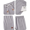 image:imageCOOFANDY Mens Summer Beach Shorts Casual Elastic Waist Drawstring Short Vacation Shorts with PocketsLight Grey