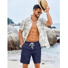 image:imageCOOFANDY Mens Summer Beach Shorts Casual Elastic Waist Drawstring Short Vacation Shorts with PocketsNavy Blue