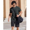 image:imageCOOFANDY Mens T Shirts Short Sleeve Heavyweight Tshirt Casual Crew Neck Tee Shirts for MenArmy Green