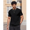 image:imageCOOFANDY Mens T Shirts Short Sleeve Heavyweight Tshirt Casual Crew Neck Tee Shirts for MenBlack