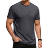 image:imageCOOFANDY Mens T Shirts Short Sleeve Heavyweight Tshirt Casual Crew Neck Tee Shirts for MenDark Grey