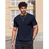 image:imageCOOFANDY Mens T Shirts Short Sleeve Heavyweight Tshirt Casual Crew Neck Tee Shirts for MenDeep Blue