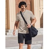 image:imageCOOFANDY Mens T Shirts Short Sleeve Heavyweight Tshirt Casual Crew Neck Tee Shirts for MenKhaki