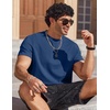 image:imageCOOFANDY Mens T Shirts Short Sleeve Heavyweight Tshirt Casual Crew Neck Tee Shirts for MenNavy Blue
