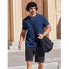 image:imageCOOFANDY Mens T Shirts Short Sleeve Heavyweight Tshirt Casual Crew Neck Tee Shirts for MenNavy Blue