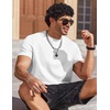 image:imageCOOFANDY Mens T Shirts Short Sleeve Heavyweight Tshirt Casual Crew Neck Tee Shirts for MenWhite
