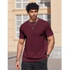 image:imageCOOFANDY Mens T Shirts Short Sleeve Heavyweight Tshirt Casual Crew Neck Tee Shirts for MenWine Red