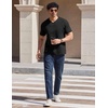 image:imageCOOFANDY Mens T Shirts V Neck Short Sleeve Plain Casual Cotton Basic Pullover TeesBlack