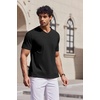 image:imageCOOFANDY Mens T Shirts V Neck Short Sleeve Plain Casual Cotton Basic Pullover TeesBlack