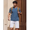 image:imageCOOFANDY Mens T Shirts V Neck Short Sleeve Plain Casual Cotton Basic Pullover TeesDeep Blue