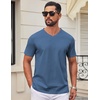 image:imageCOOFANDY Mens T Shirts V Neck Short Sleeve Plain Casual Cotton Basic Pullover TeesDeep Blue