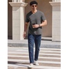 image:imageCOOFANDY Mens T Shirts V Neck Short Sleeve Plain Casual Cotton Basic Pullover TeesGrey