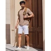 image:imageCOOFANDY Mens T Shirts V Neck Short Sleeve Plain Casual Cotton Basic Pullover TeesKhaki