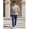 image:imageCOOFANDY Mens T Shirts V Neck Short Sleeve Plain Casual Cotton Basic Pullover TeesLight Grey