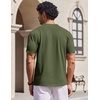 image:imageCOOFANDY Mens T Shirts V Neck Short Sleeve Plain Casual Cotton Basic Pullover TeesOlive Green