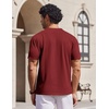 image:imageCOOFANDY Mens T Shirts V Neck Short Sleeve Plain Casual Cotton Basic Pullover TeesWine Red