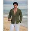 image:imageCOOFANDY Mens UPF 50 Sun Protection Hoodie Shirt Lightweight Quick Dry Fishing Hiking Beach Cover UpArmy Green