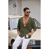 image:imageCOOFANDY Mens UPF 50 Sun Protection Hoodie Shirt Lightweight Quick Dry Fishing Hiking Beach Cover UpArmy Green