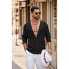 image:imageCOOFANDY Mens UPF 50 Sun Protection Hoodie Shirt Lightweight Quick Dry Fishing Hiking Beach Cover UpBlack