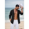 image:imageCOOFANDY Mens UPF 50 Sun Protection Hoodie Shirt Lightweight Quick Dry Fishing Hiking Beach Cover UpBlack