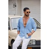 image:imageCOOFANDY Mens UPF 50 Sun Protection Hoodie Shirt Lightweight Quick Dry Fishing Hiking Beach Cover UpBlue