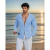 image:imageCOOFANDY Mens UPF 50 Sun Protection Hoodie Shirt Lightweight Quick Dry Fishing Hiking Beach Cover UpBlue