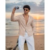 image:imageCOOFANDY Mens UPF 50 Sun Protection Hoodie Shirt Lightweight Quick Dry Fishing Hiking Beach Cover UpKhaki