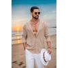 image:imageCOOFANDY Mens UPF 50 Sun Protection Hoodie Shirt Lightweight Quick Dry Fishing Hiking Beach Cover UpKhaki
